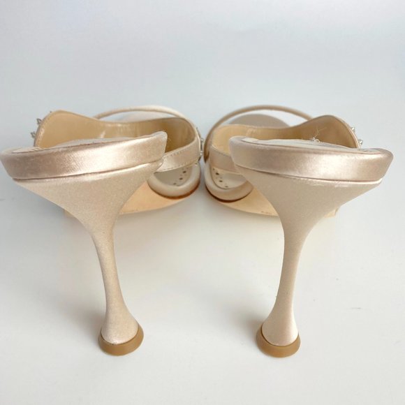 NEW MANOLO BLAHNIK Skysan Crystal Heeled Sandals - Picture 12 of 15